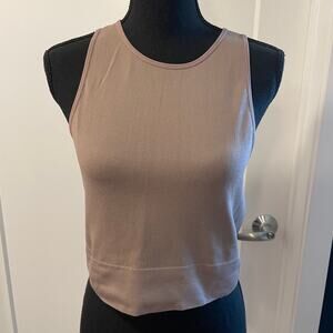 J.o & co workout sleeveless crop top spandex brown size M-L stretchable gym